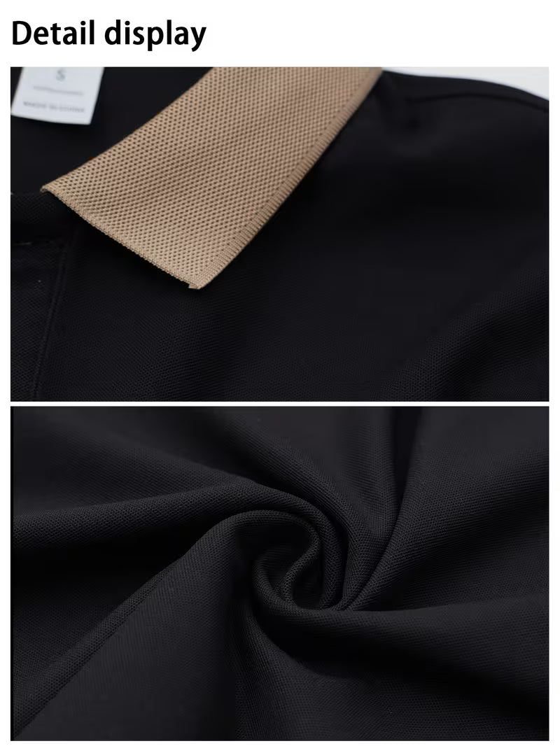 Black Old Money Polo Shirt