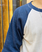 Navy Raglan Tee – Unisex Knitted Cotton