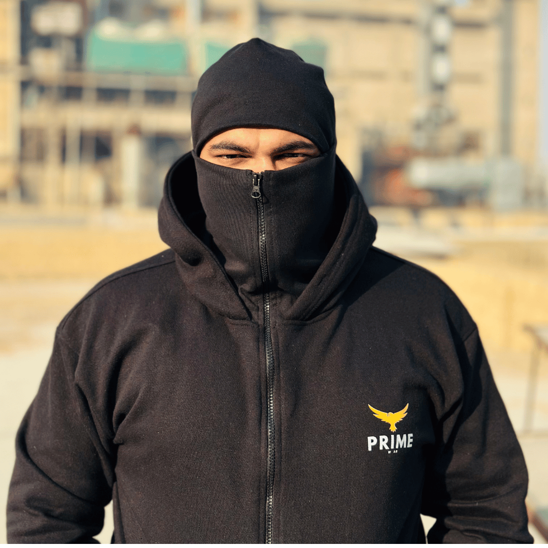 Primewear® Ninja Balaclava Hoodie with Built-In Face Mask