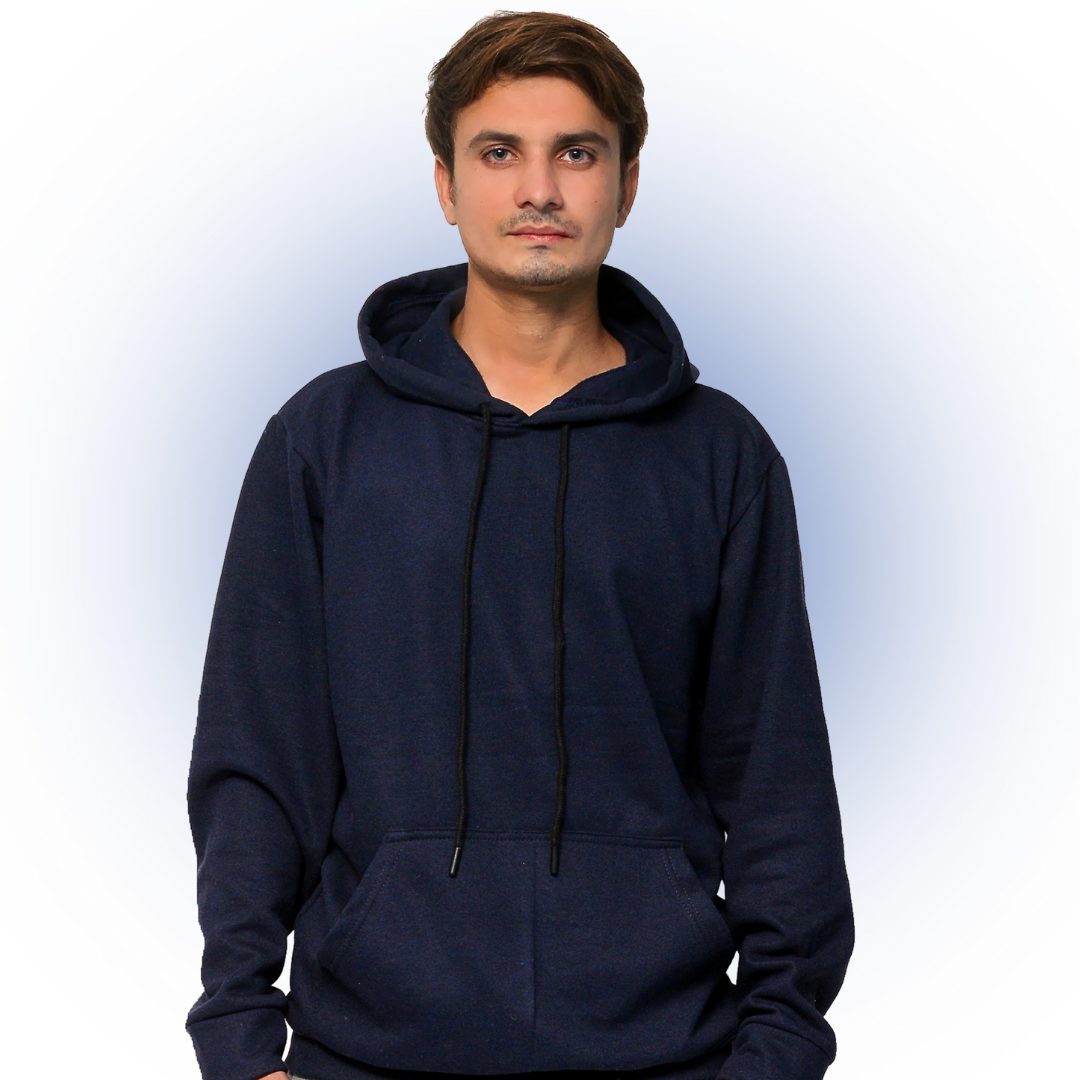 Navy Blue Premium Hoodie For Men & Women