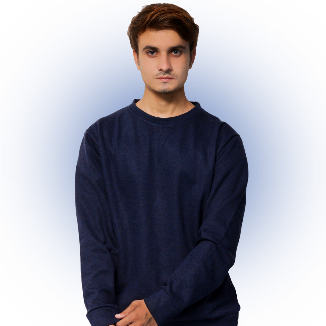 Navy Blue Premium Sweatshirt - For Men & Women