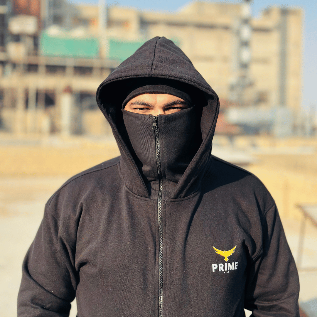 Primewear® Ninja Balaclava Hoodie with Built-In Face Mask