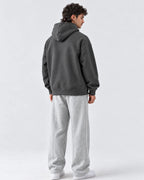 Charcoal Boxy Fleece Hoodie