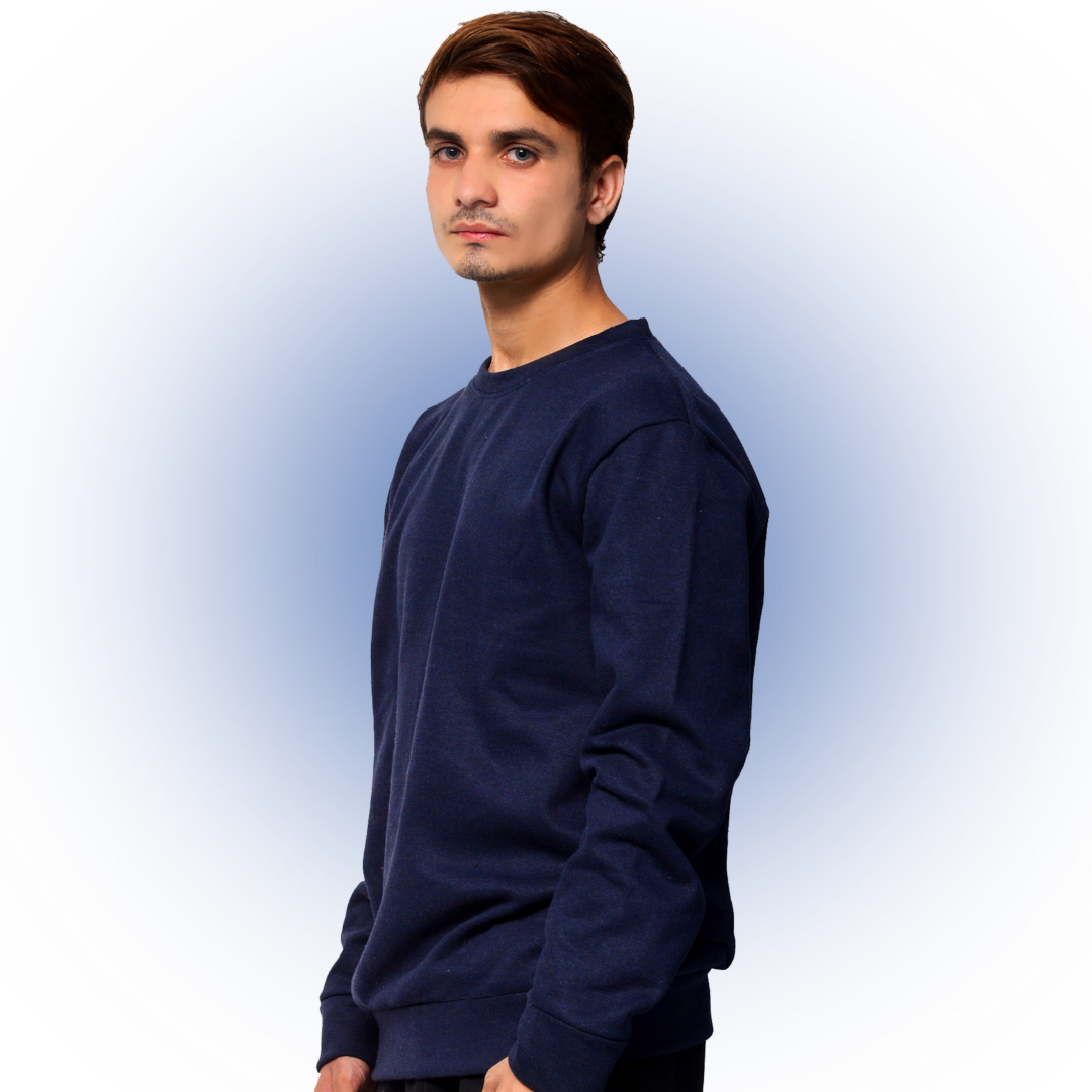 Navy Blue Premium Sweatshirt - For Men & Women