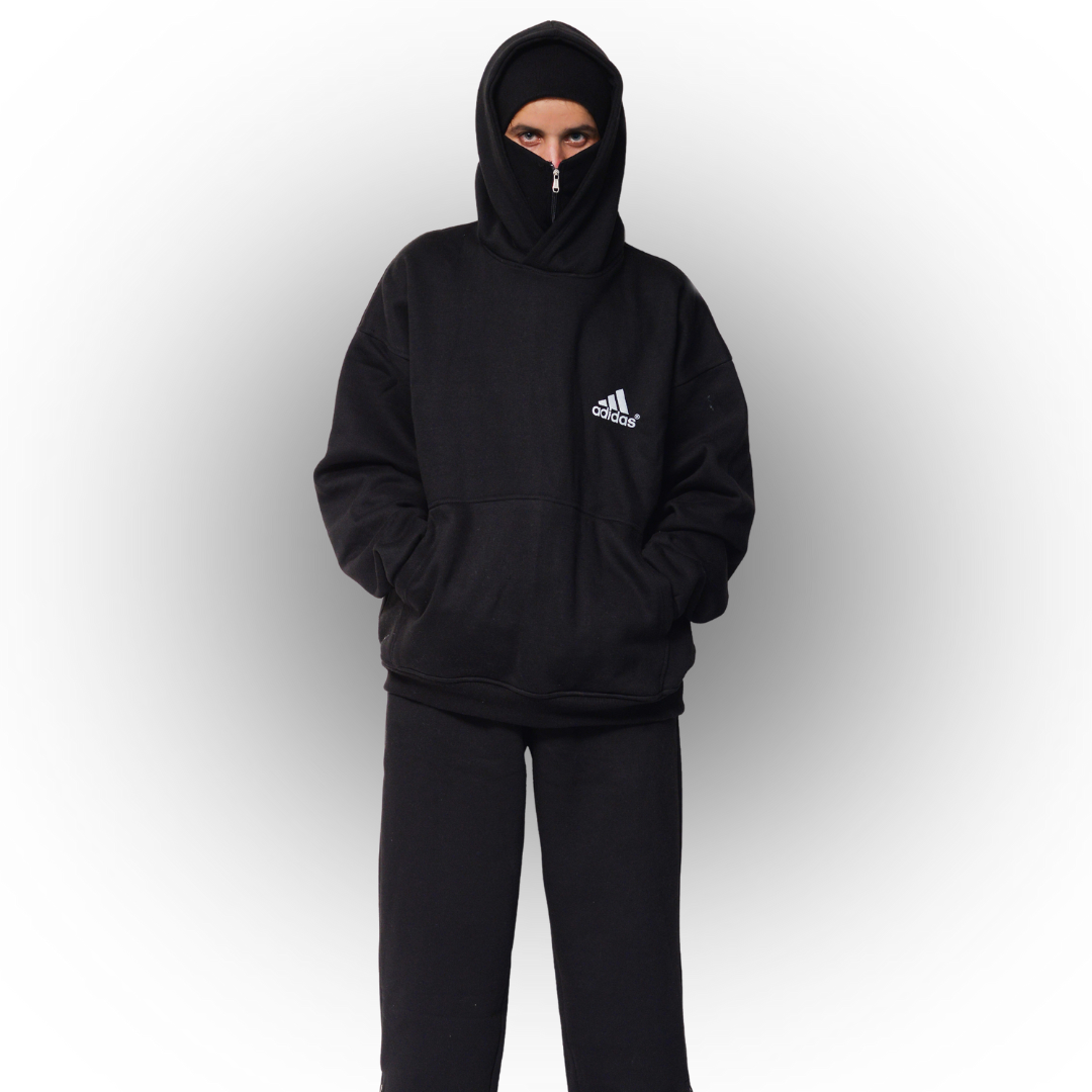 Ninja Balaclava Hoodie & Trouser with Built-In Face Mask