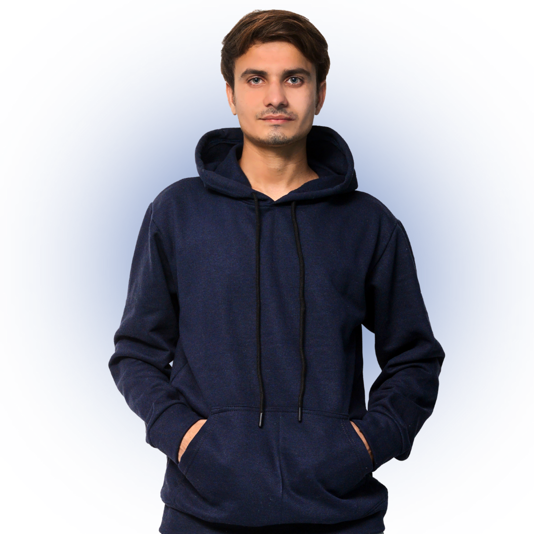 Navy Blue Premium Hoodie For Men & Women