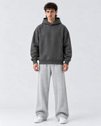 Charcoal Boxy Fleece Hoodie