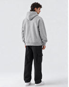 Heather Gray Boxy Fleece Hoodie