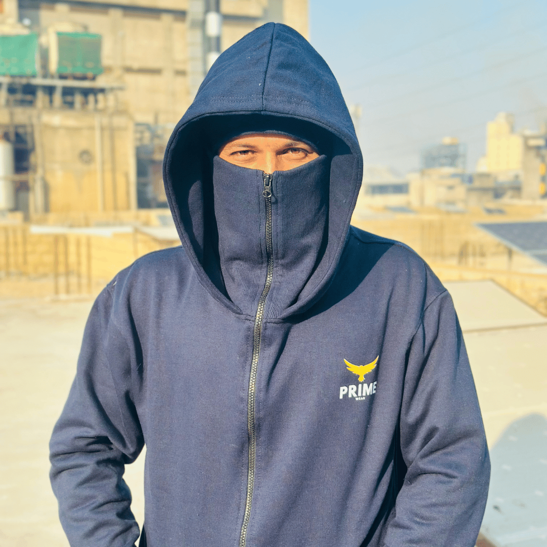 Primewear® Ninja Balaclava Hoodie with Built-In Face Mask