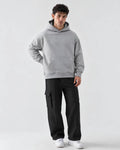 Heather Gray Boxy Fleece Hoodie