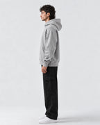 Heather Gray Boxy Fleece Hoodie