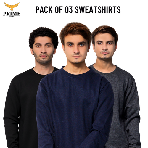 Pack Of 03 Premium Sweatshirt - For Men & Women- SALE