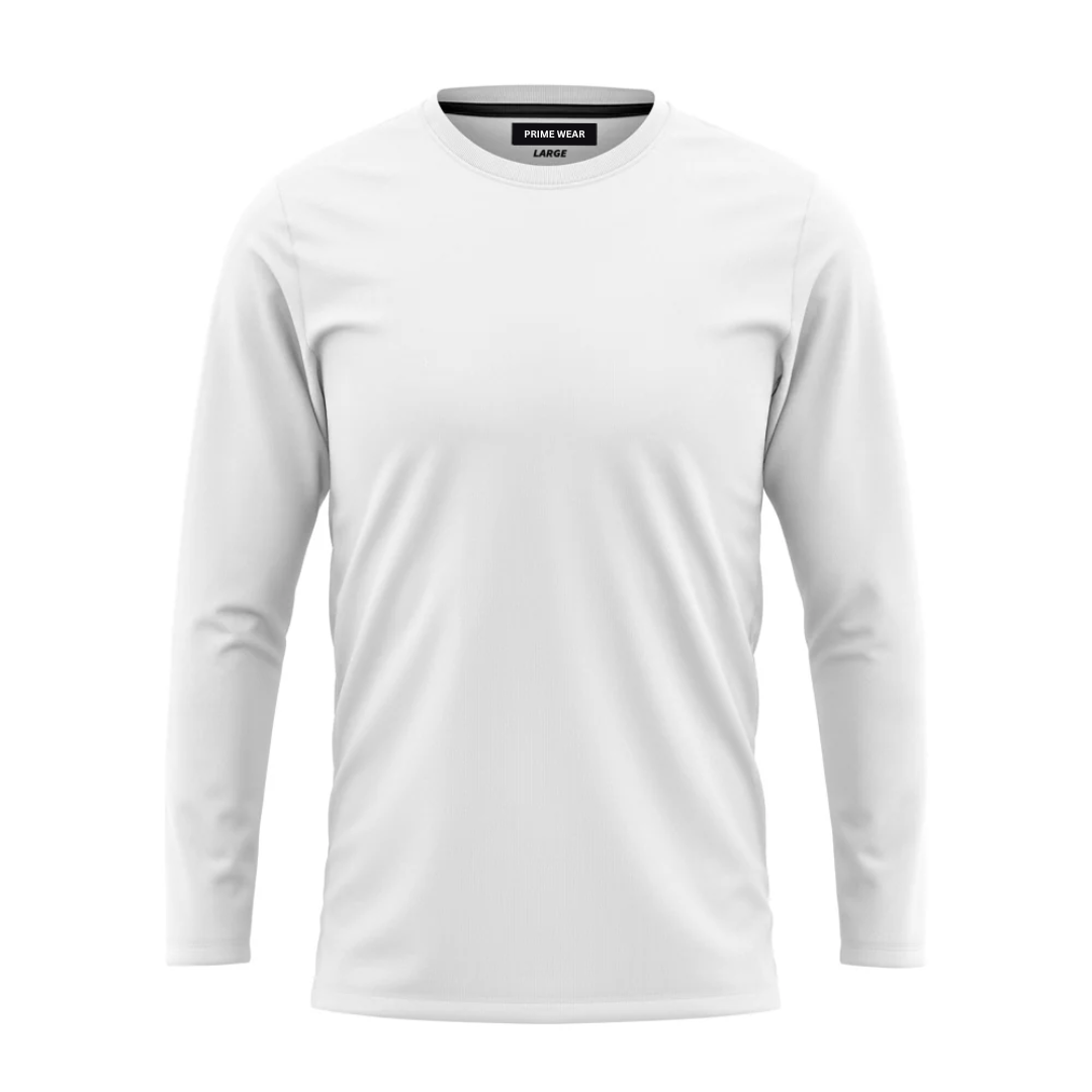 White Full Sleeve T-Shirt For Men & Women
