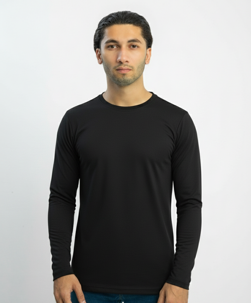 Black Full Sleeve T-Shirt For Men & Women