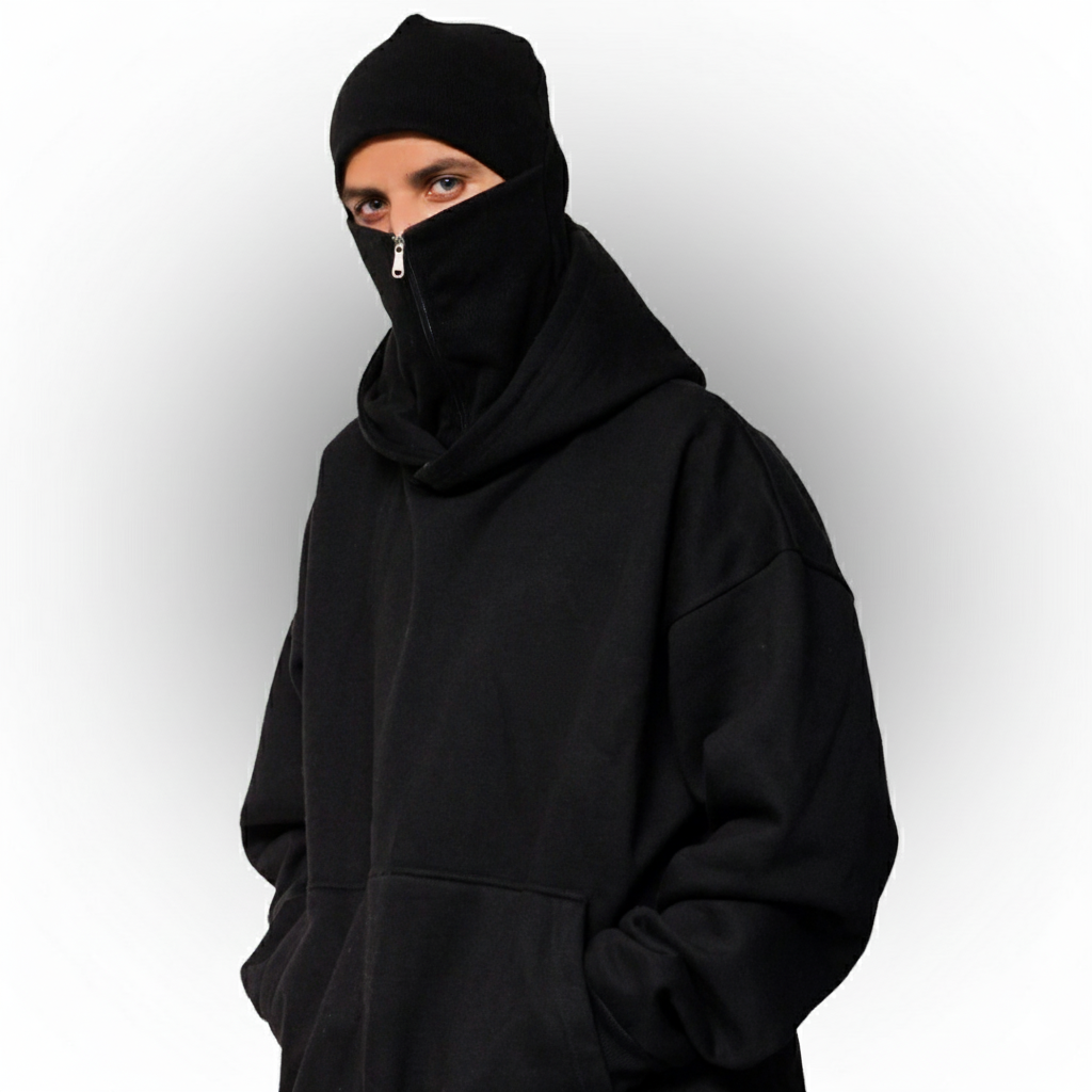 Primewear® Ninja Balaclava Hoodie with Built-In Face Mask