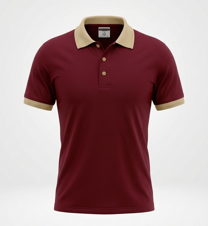 Wine (Maroon) Old Money Polo