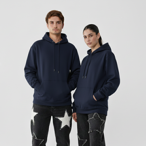 Navy Blue Premium Hoodie For Men & Women