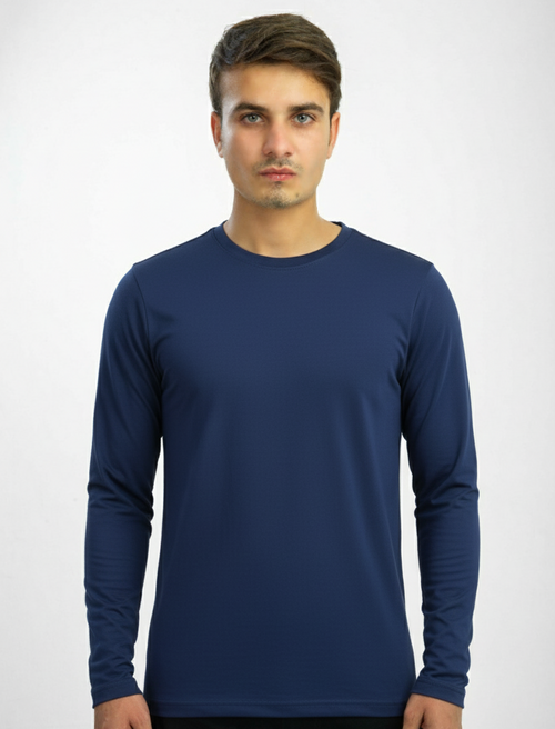 Navy Full Sleeve T-Shirt For Men & Women