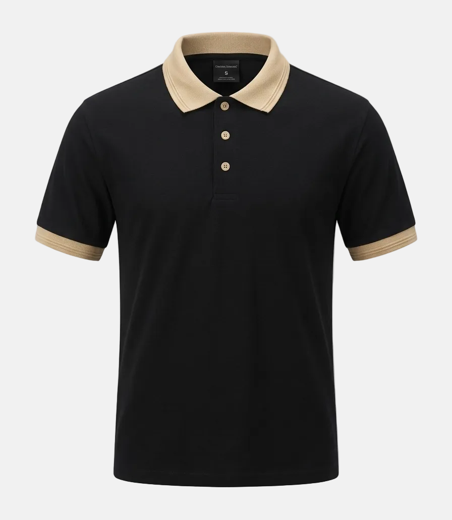 Black Old Money Polo Shirt