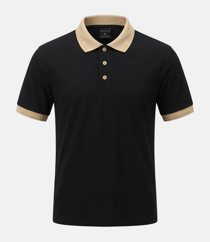 Black Old Money Polo Shirt