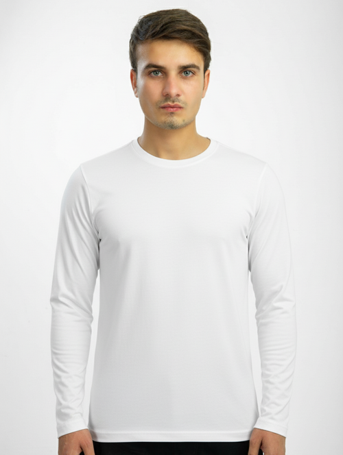 White Full Sleeve T-Shirt For Men & Women