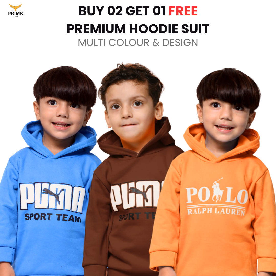 Pack Of 03 Kids Suit For Boys & Girls - Buy 02 Get 01 Free