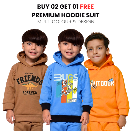 Pack Of 03 Kids Suit For Boys & Girls - Buy 02 Get 01 Free
