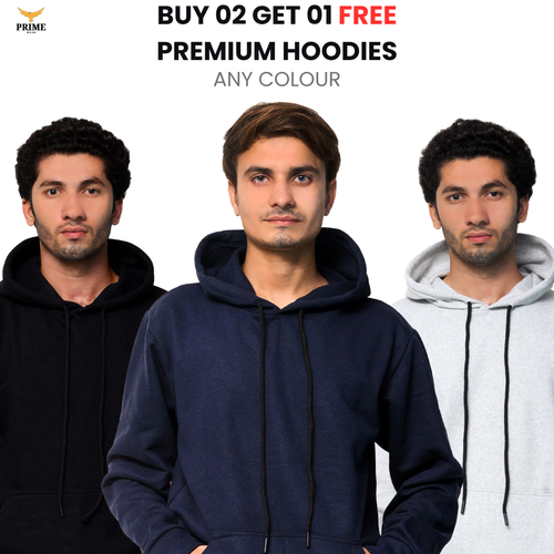 Pack Of 03 Hoodies - Buy 2 Get 01 Free (11.11 Sale)