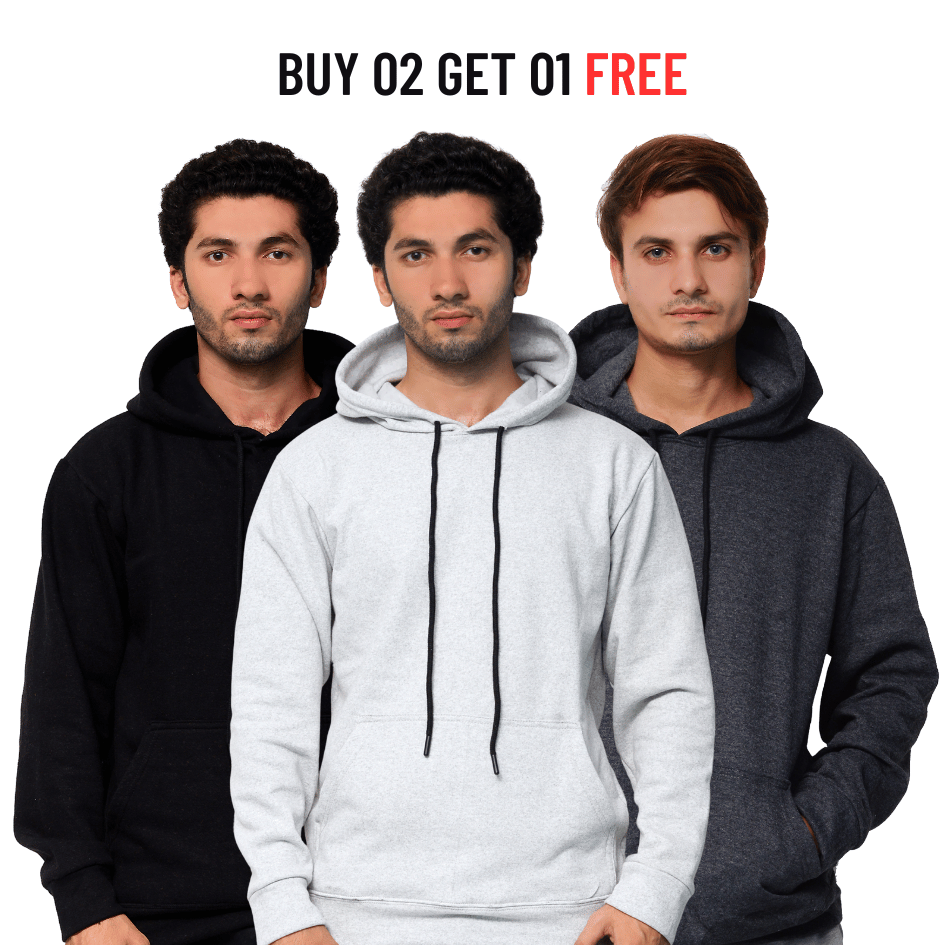 Pack Of 03 Hoodies - ( Clearance Sale)