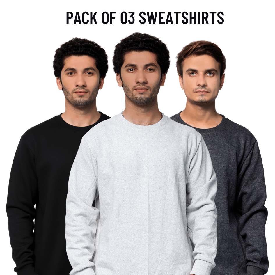 Pack Of 03 Premium Sweatshirt - For Men & Women- SALE
