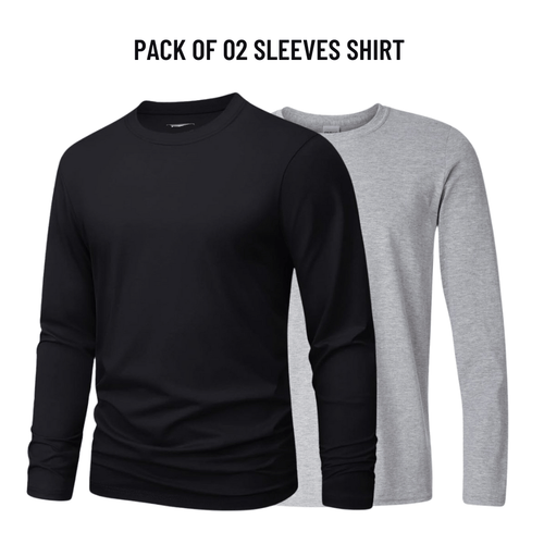 Pack Of 2 - Full Sleeves T-Shirts For Men & Women