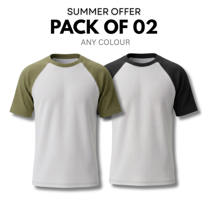 Pack of 2 Raglan Tees – Knitted Cotton