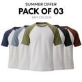 Pack of 3 Raglan Tees – Unisex Cotton