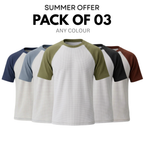 Pack of 3 Raglan Tees – Unisex Cotton