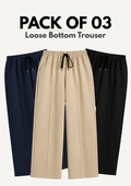 Pack of 3 - Loose Fit Centreline Trouser
