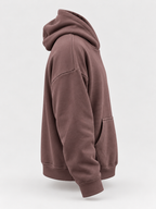 Brown Boxy Fleece Hoodie