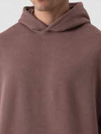 Brown Boxy Fleece Hoodie