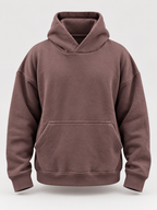 Brown Boxy Fleece Hoodie