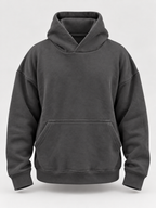 Charcoal Boxy Fleece Hoodie