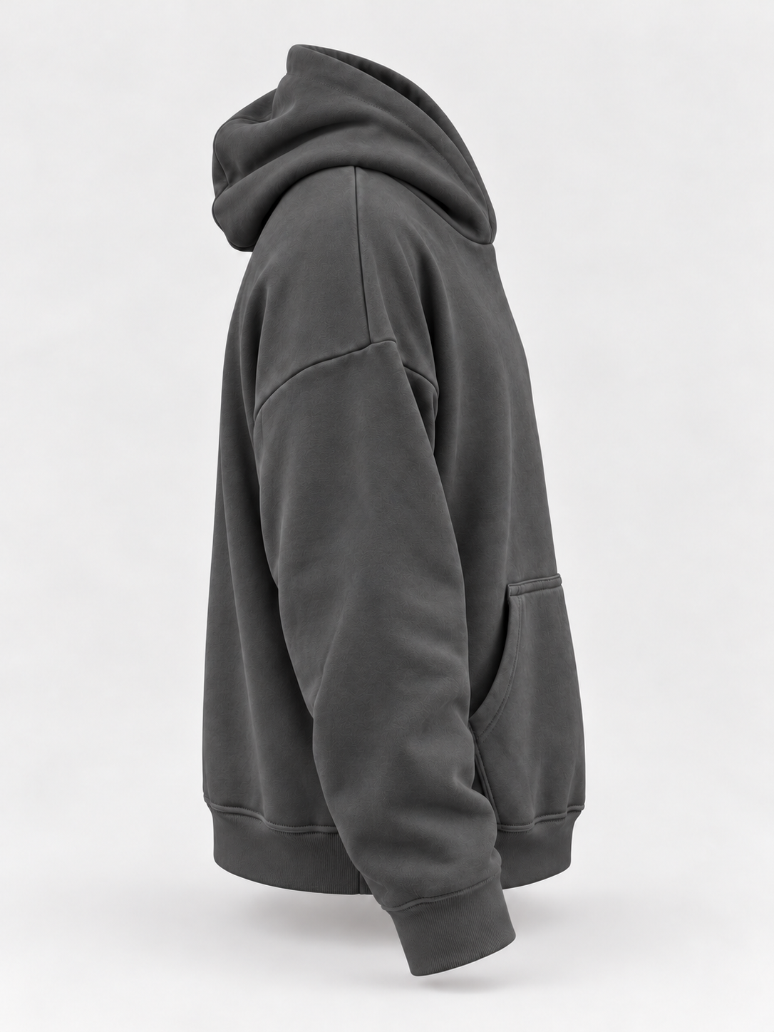 Charcoal Boxy Fleece Hoodie