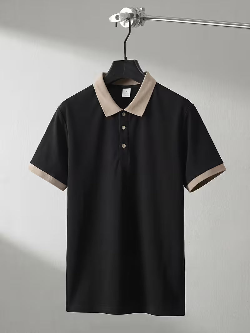 Black Old Money Polo Shirt
