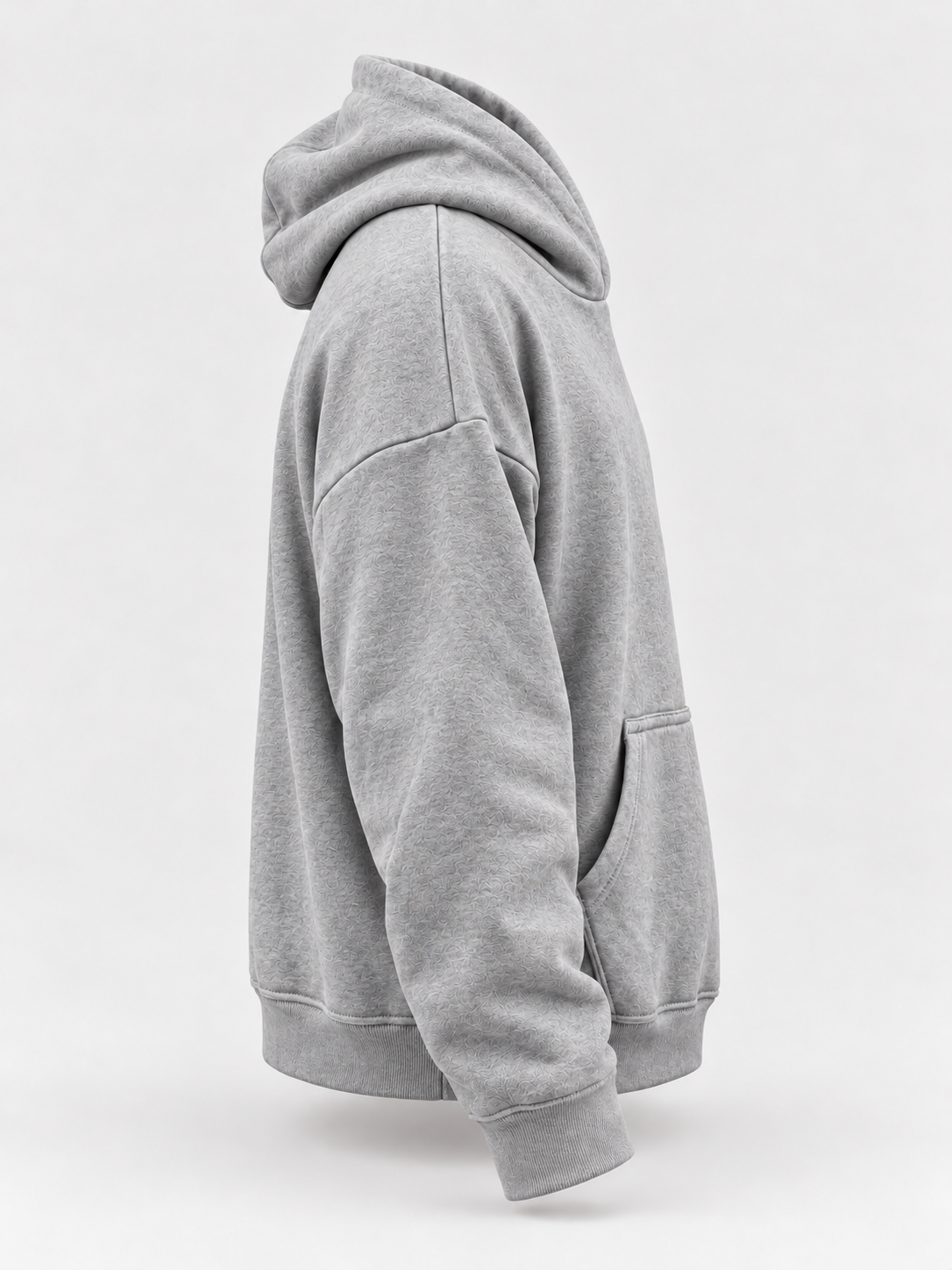 Heather Gray Boxy Fleece Hoodie