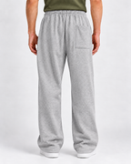 Heather Grey centerline loose bottom trouser - back view