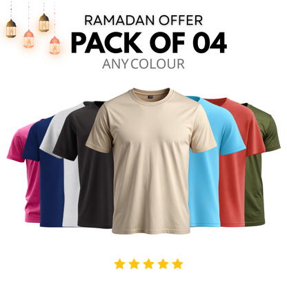 Pack Of 04 Premium Tees  - Ramadan Sale